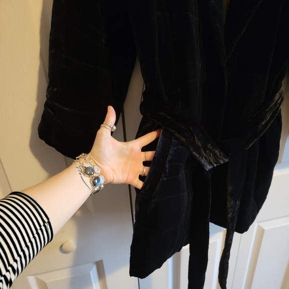 Eileen Fisher Velvet Midi Coat - Picture 5 of 10